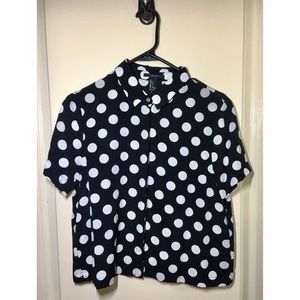 Cropped Polka Dot Shirt